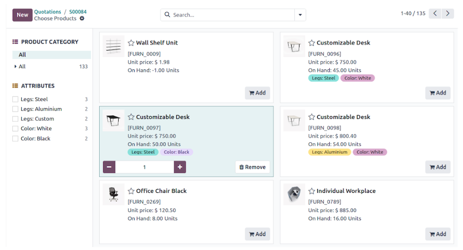 Odoo CRM offerte