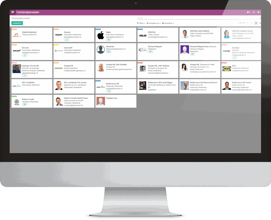 Odoo klantinformatie CRM